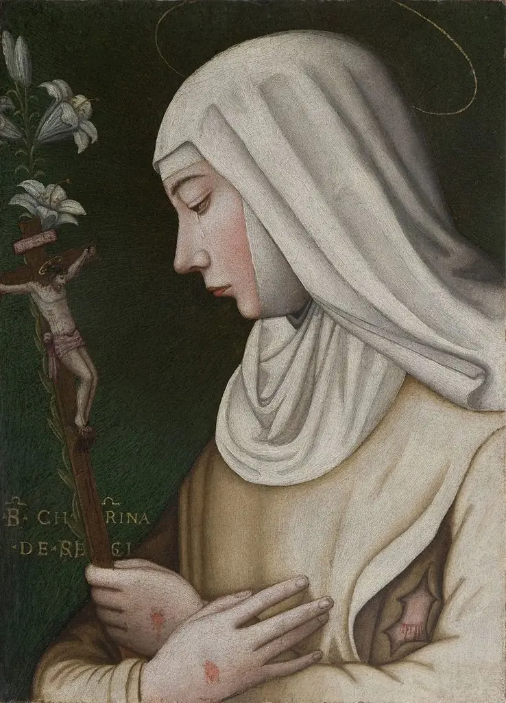 St Catherine of Siena with the Crucifix and the Lily