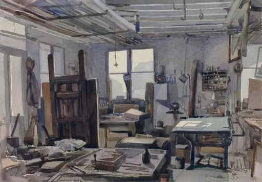 Interior of Charles West's Workshop