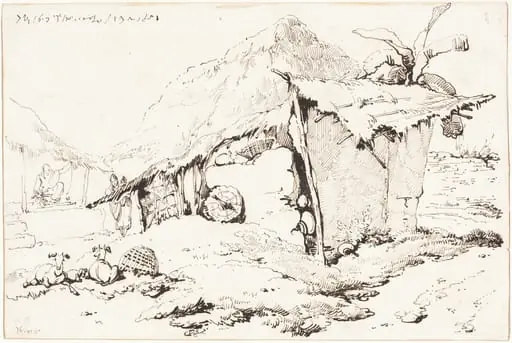 A Village Hut in India [recto]