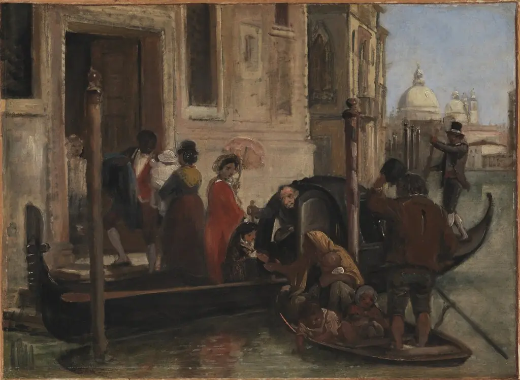 Landing in Venice. In the Distance S. Maria delle Salute