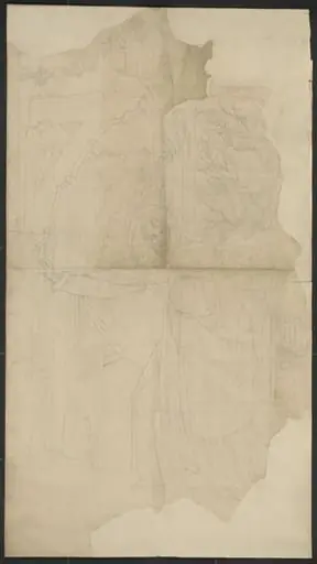 Original cartoon for the decoration of panels in the Grill Room of the Victoria and Albert Museum; "January."