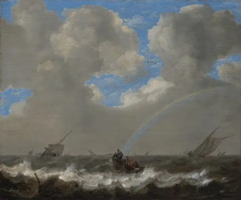 Seascape with a Rainbow