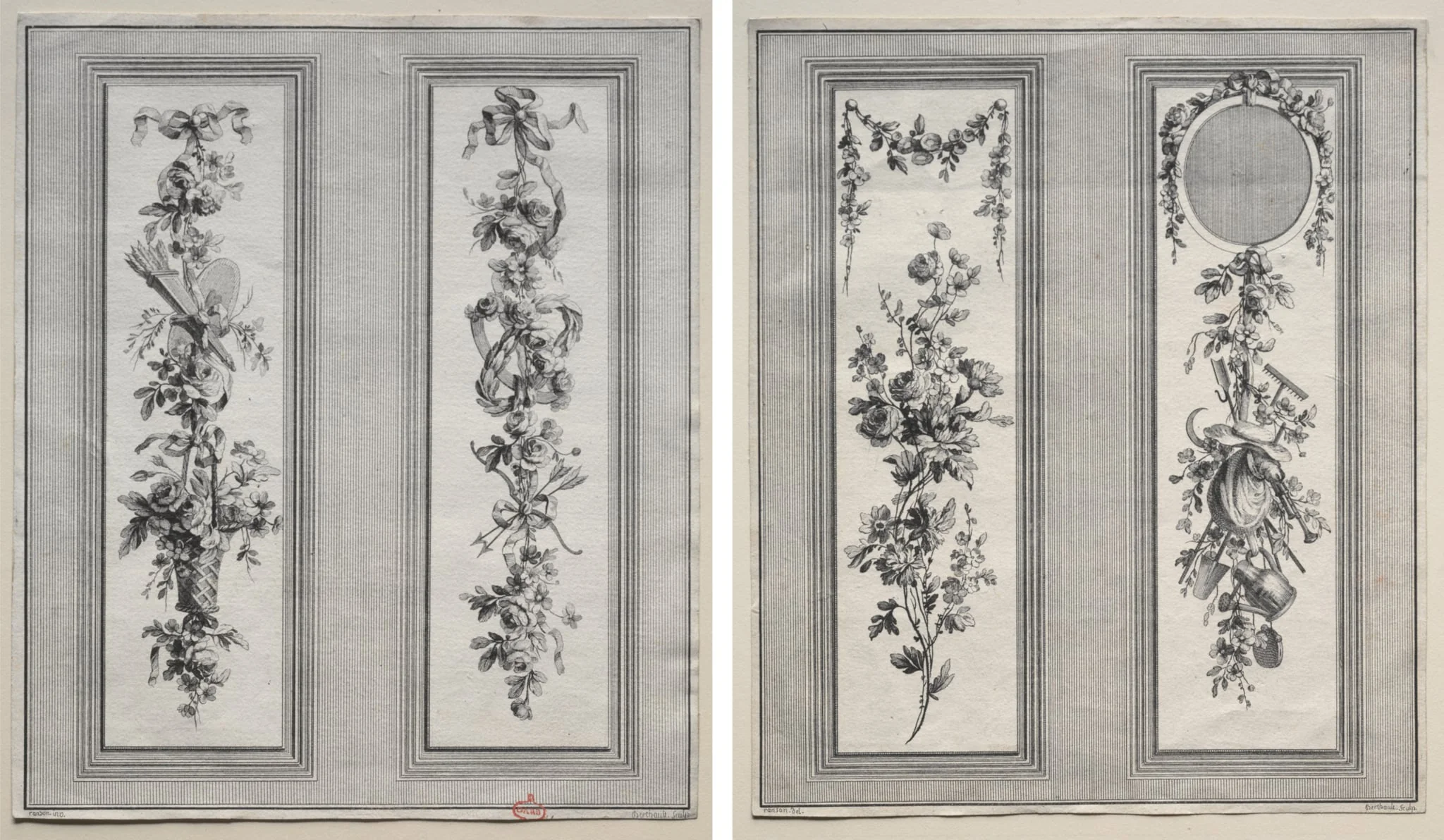 Garden Ornament, by Pierre Gabriel Berthault, 1704