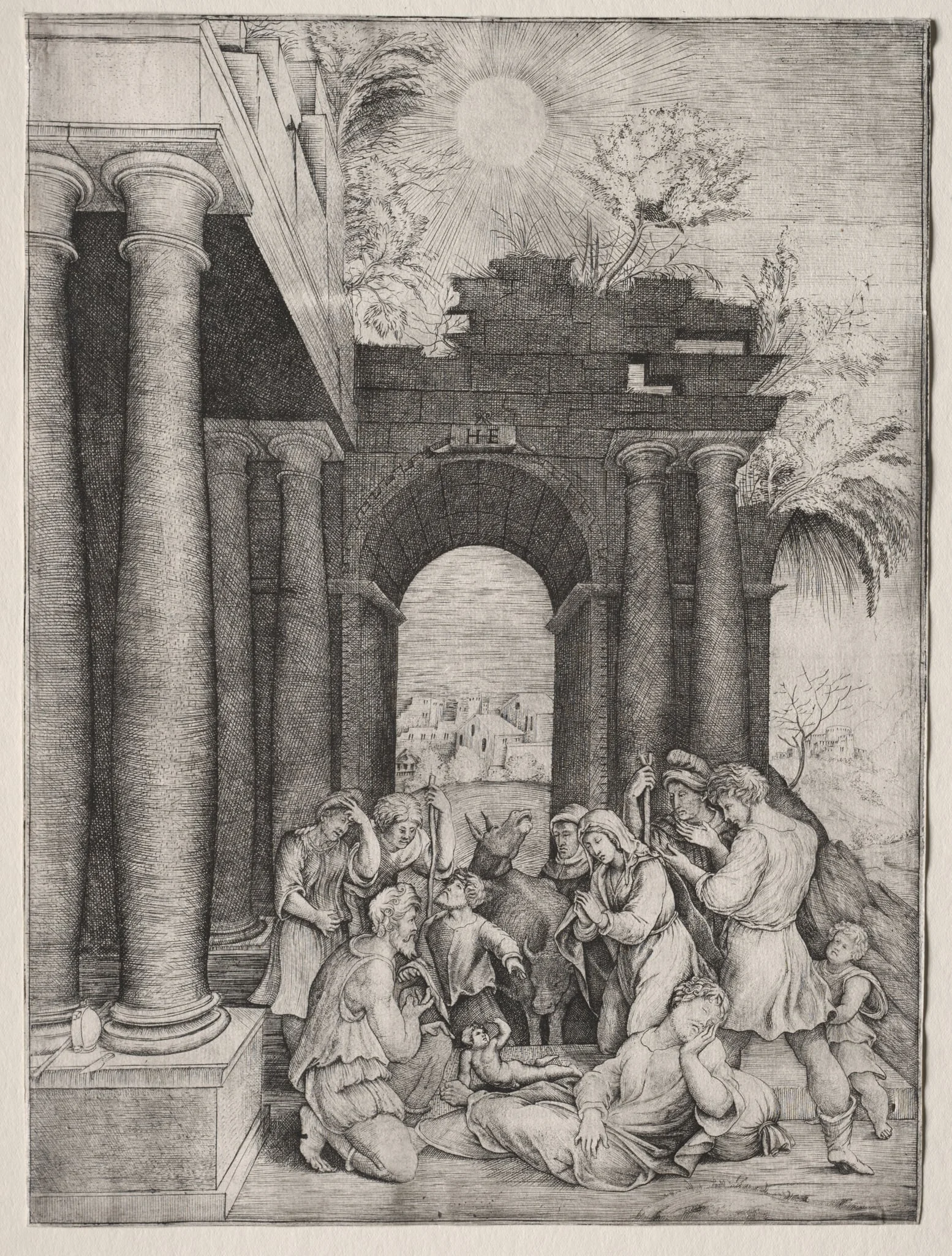 The Adoration of the Shepherds, by Master H. E., 1504
