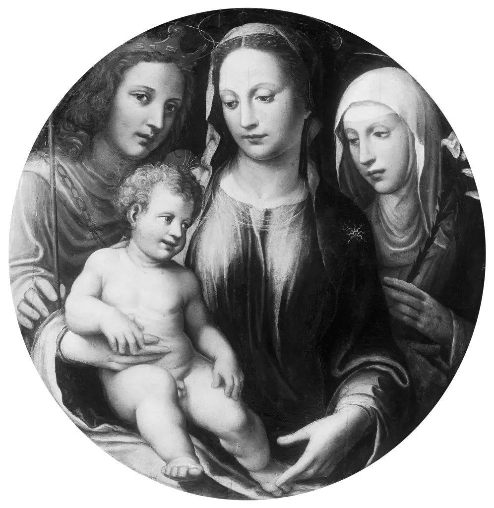 Mary with the child and two saints