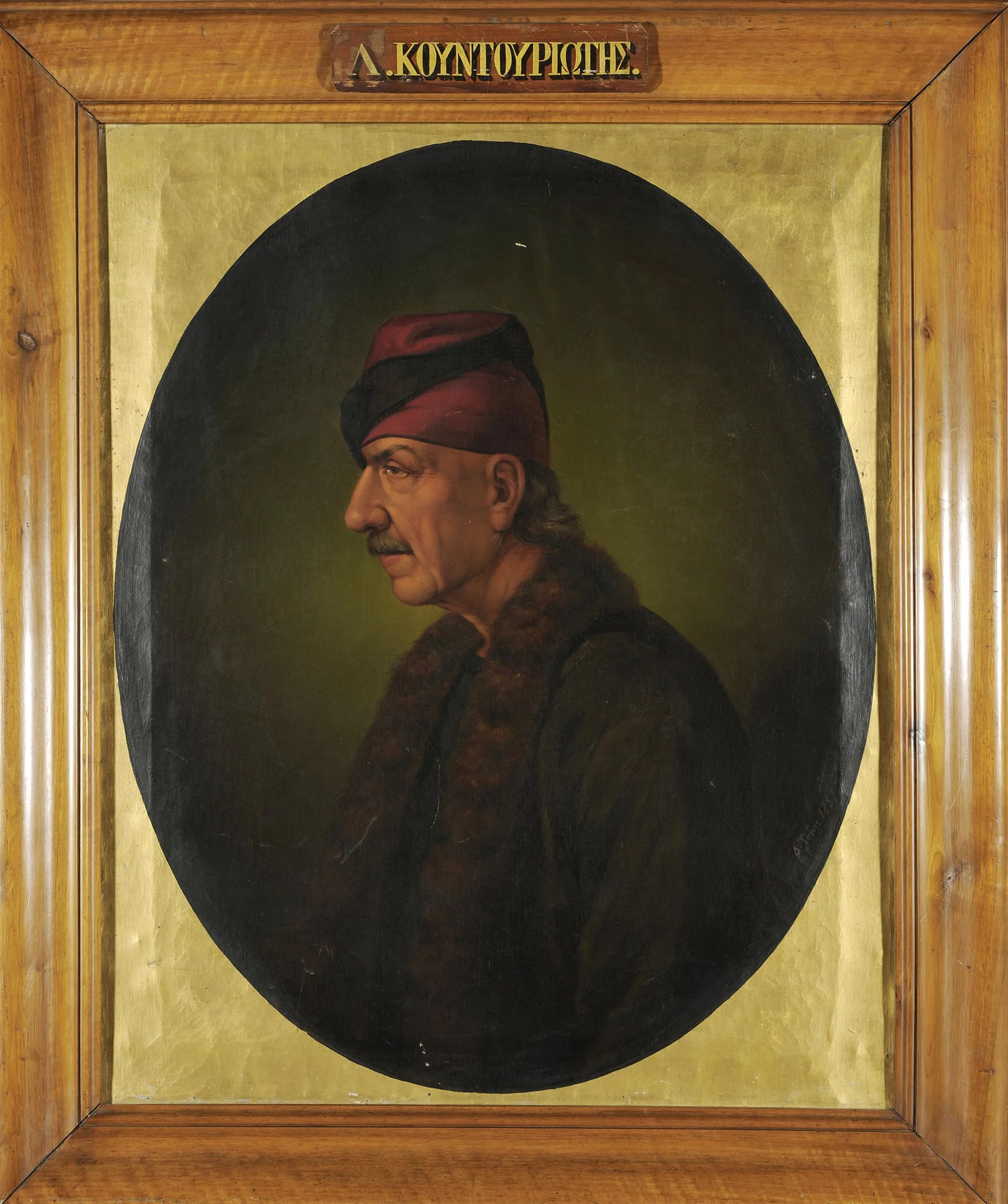 Προσωπογραφία του Λαζάρου Κουντουριώτη, by Tsokos Dionysios, unspecified, 1859