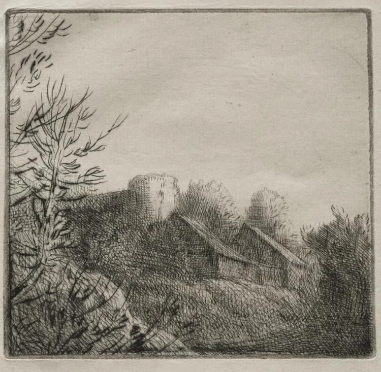Farm at Valoux, by Alphonse Legros, 1884