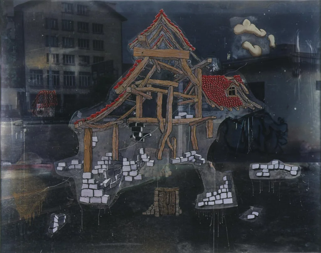Untitled, by Urs Fischer, paint, 2002