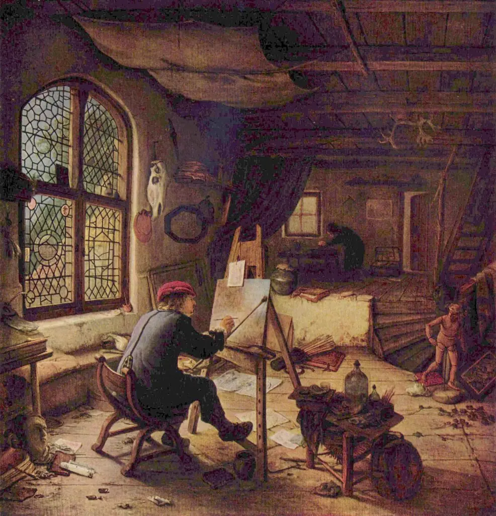 The painter in his studio