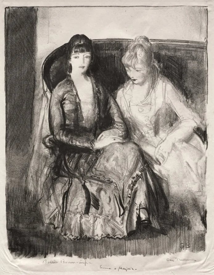 Emma and Marjorie on a Sofa