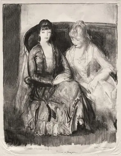 Emma and Marjorie on a Sofa