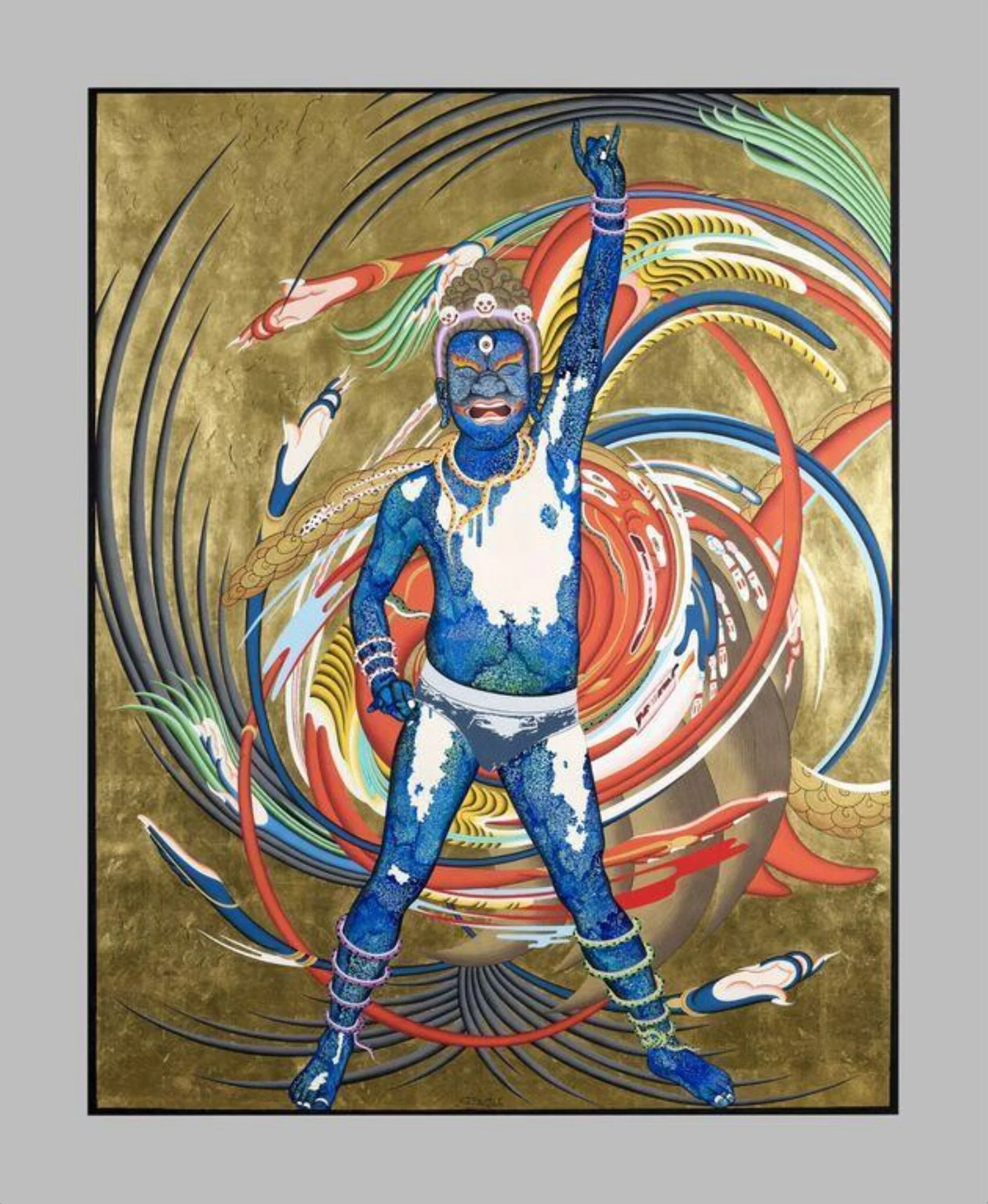 Victory to the Spirit (Kyi Kyi so so Lha Gyal lo), by Sherpa, paint