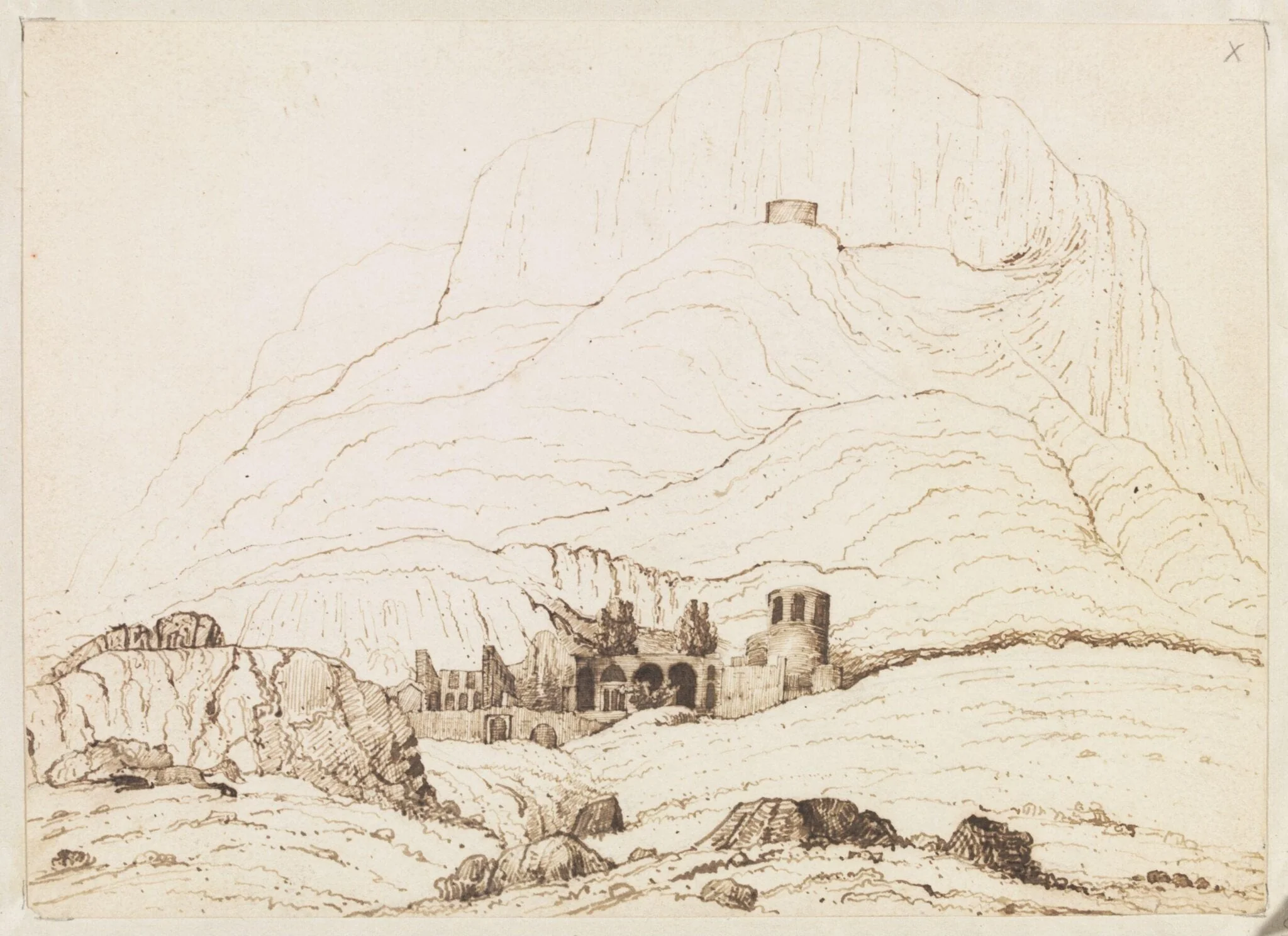 St. Sophia - near Djulfa - Ispahan, by Godfrey Thomas Vigne, watercolor, 1833