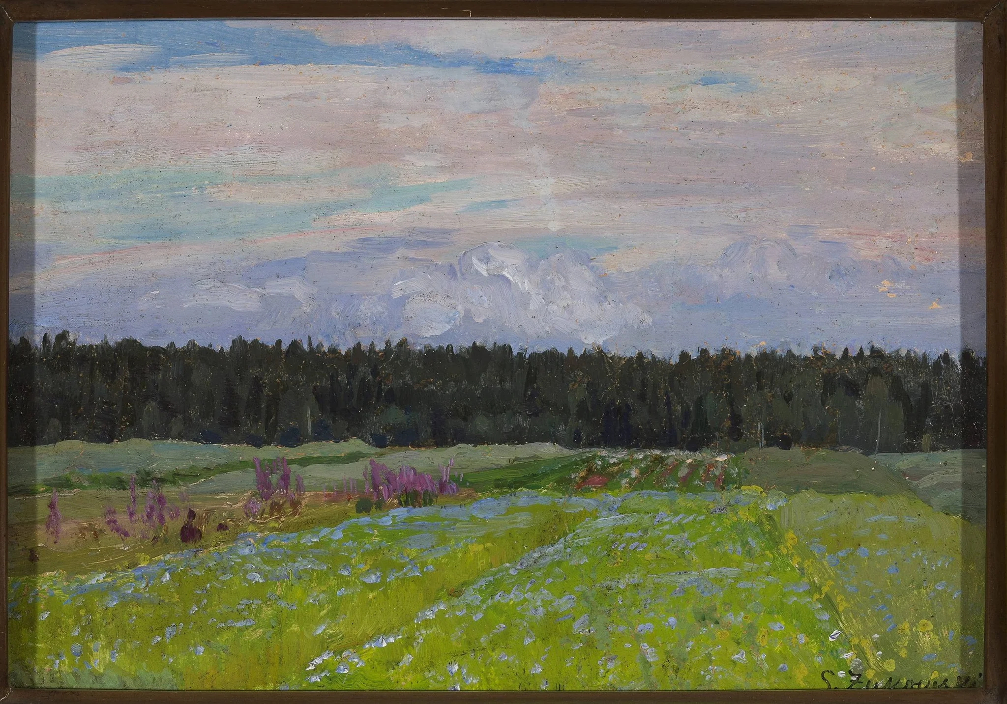 Landscape, by Stanisław Żukowski, tempera, 1898