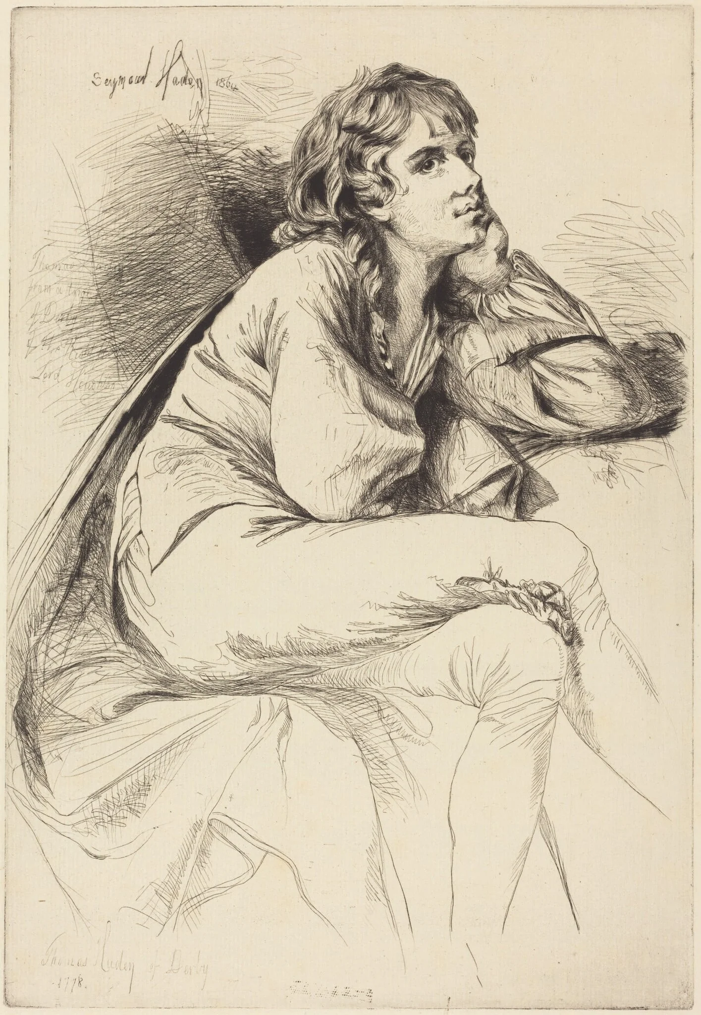 Thomas Haden of Derby, by Francis Seymour Haden, ink, 1864