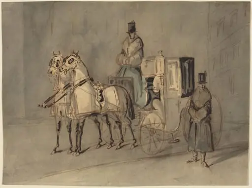 Carriage with Driver and Groom: Autumn