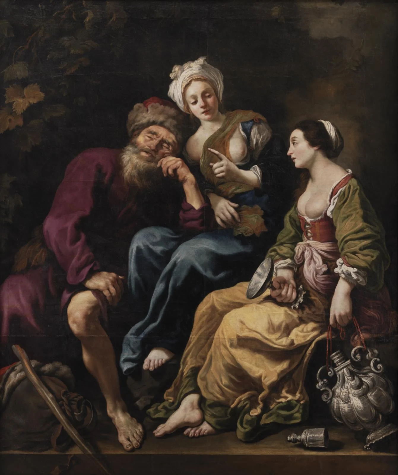 Lot and His Daughters, by Unknown, 1625