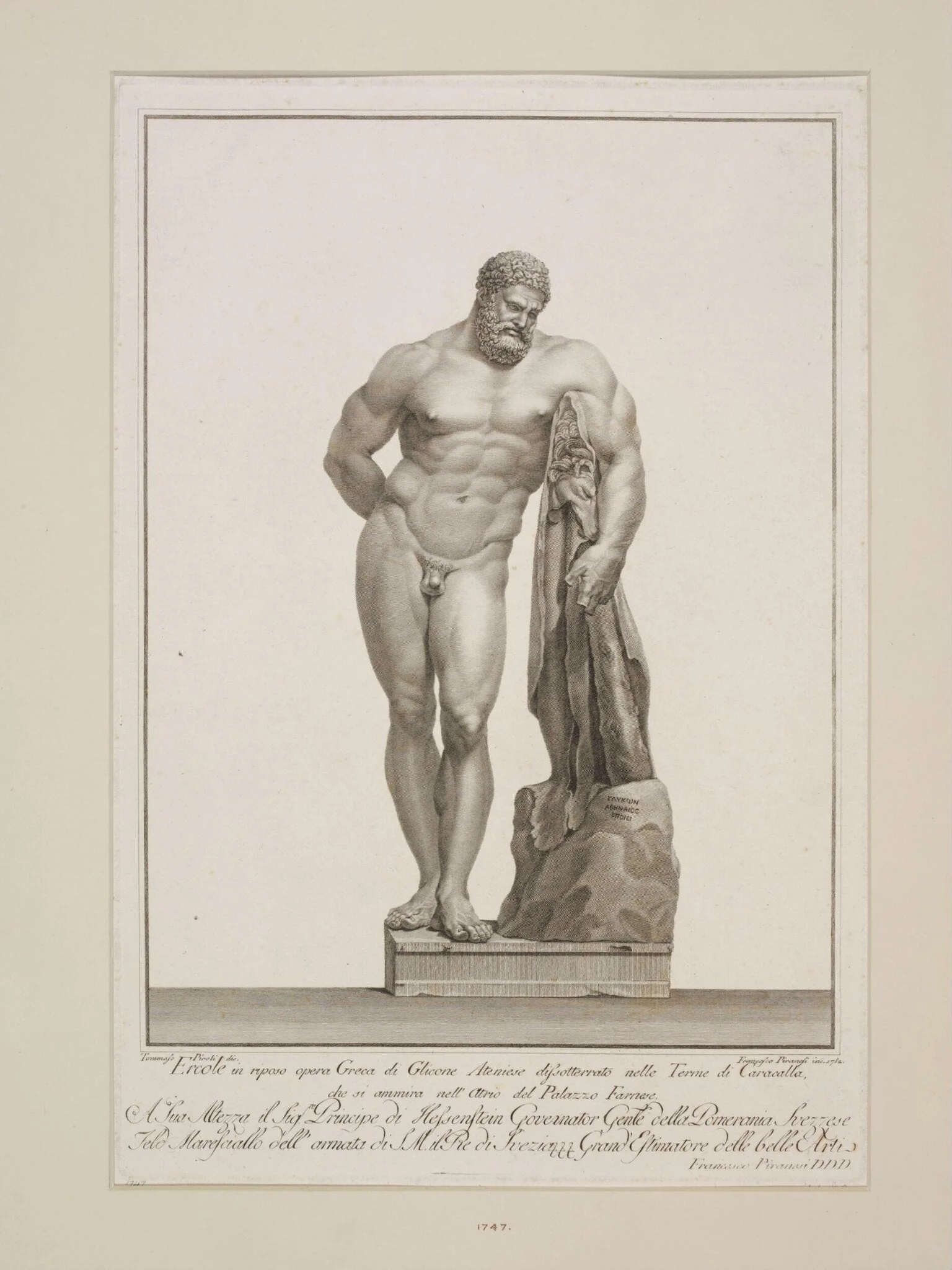 Ercole in Riposo, by Francesco Piranesi, 1850
