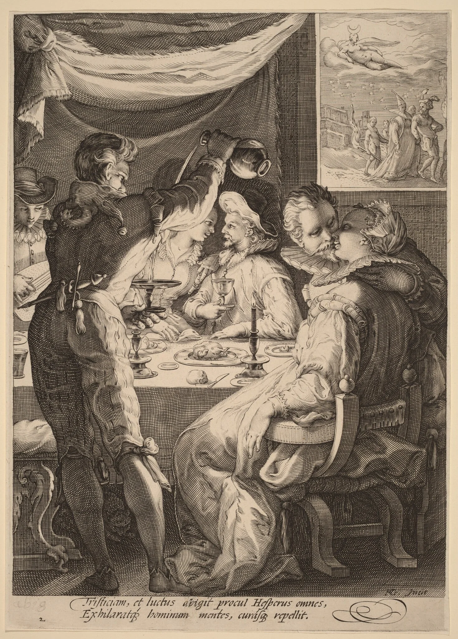 Evening, by Jan Pietersz Saenredam, ink, 1596