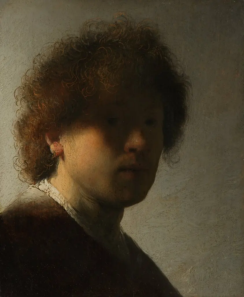 Self-portrait with dishevelled hair