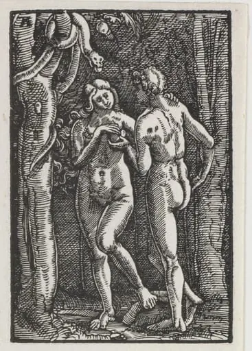 The Fall and Redemption of Man:  Adam and Eve Eating the Forbidden Fruit