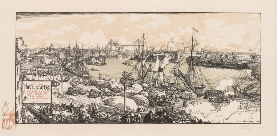 Le Port de Nantes, by Auguste Lepère, 1906