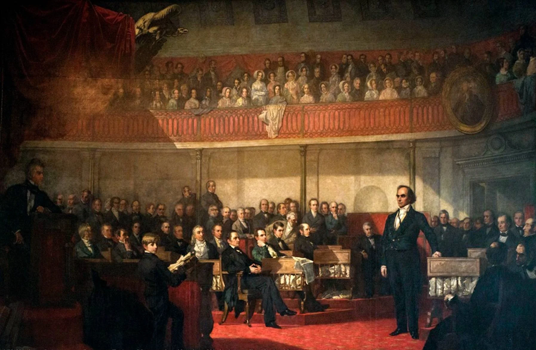Webster Replying to Hayne, by George P. A. Healy, oil, 1851