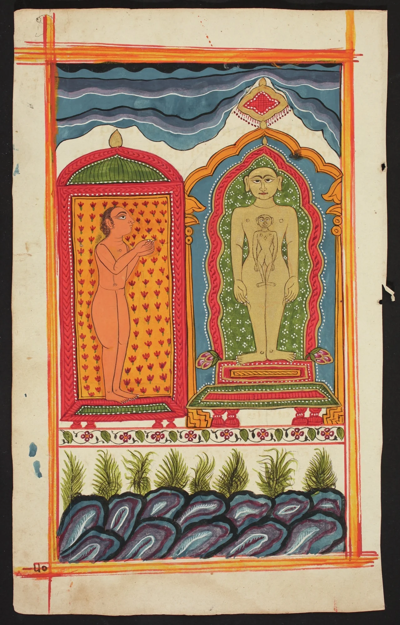 Folio from the Bhaktamara Stotra (“Hymn of the Immortal Devotee”), by Unknown, unspecified