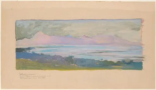 The Island of Moorea Looking across the Strait from Tahiti, January 1891