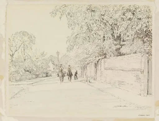 Outside the Manor House, Ham Street
