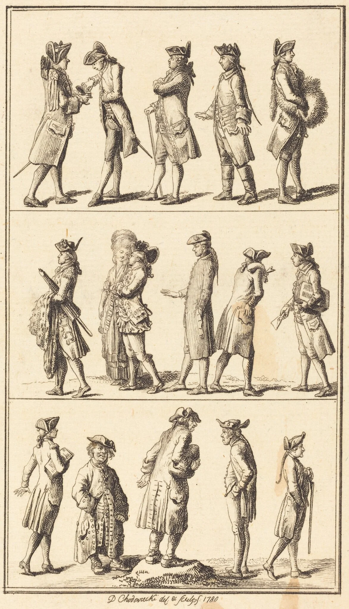 Servants, by Daniel Nikolaus Chodowiecki, ink, 1780