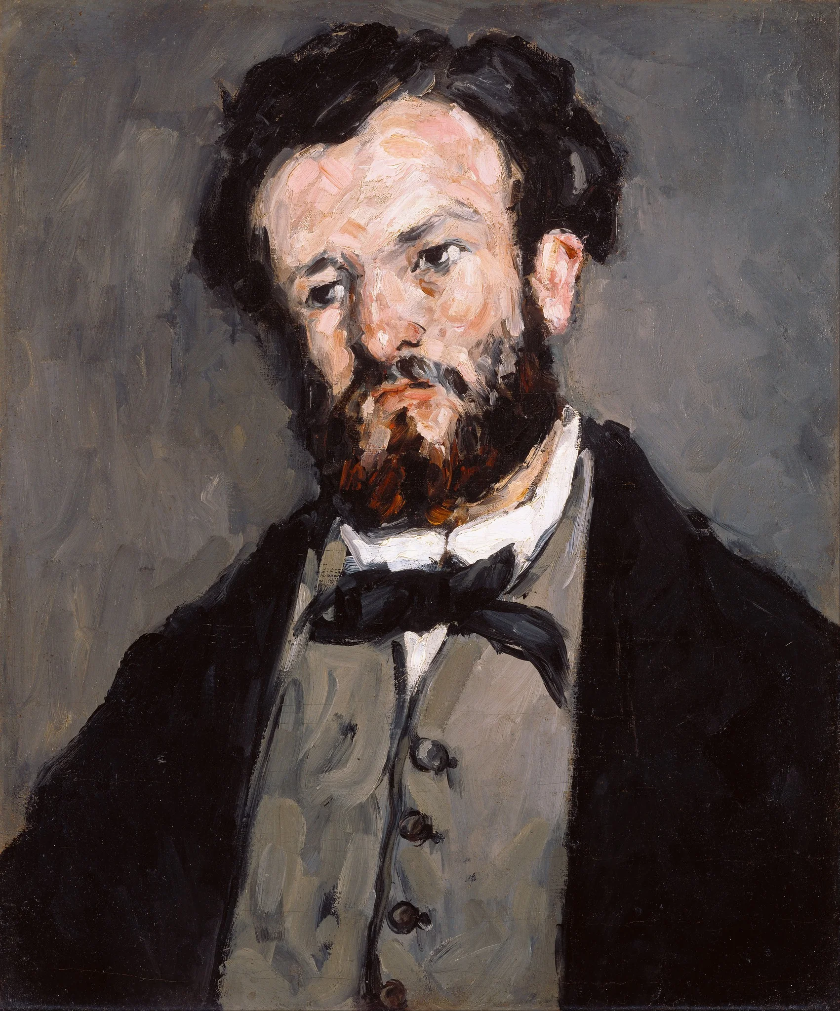 Portrait of Anthony Valabrègue, by Paul Cezanne, oil, 1870