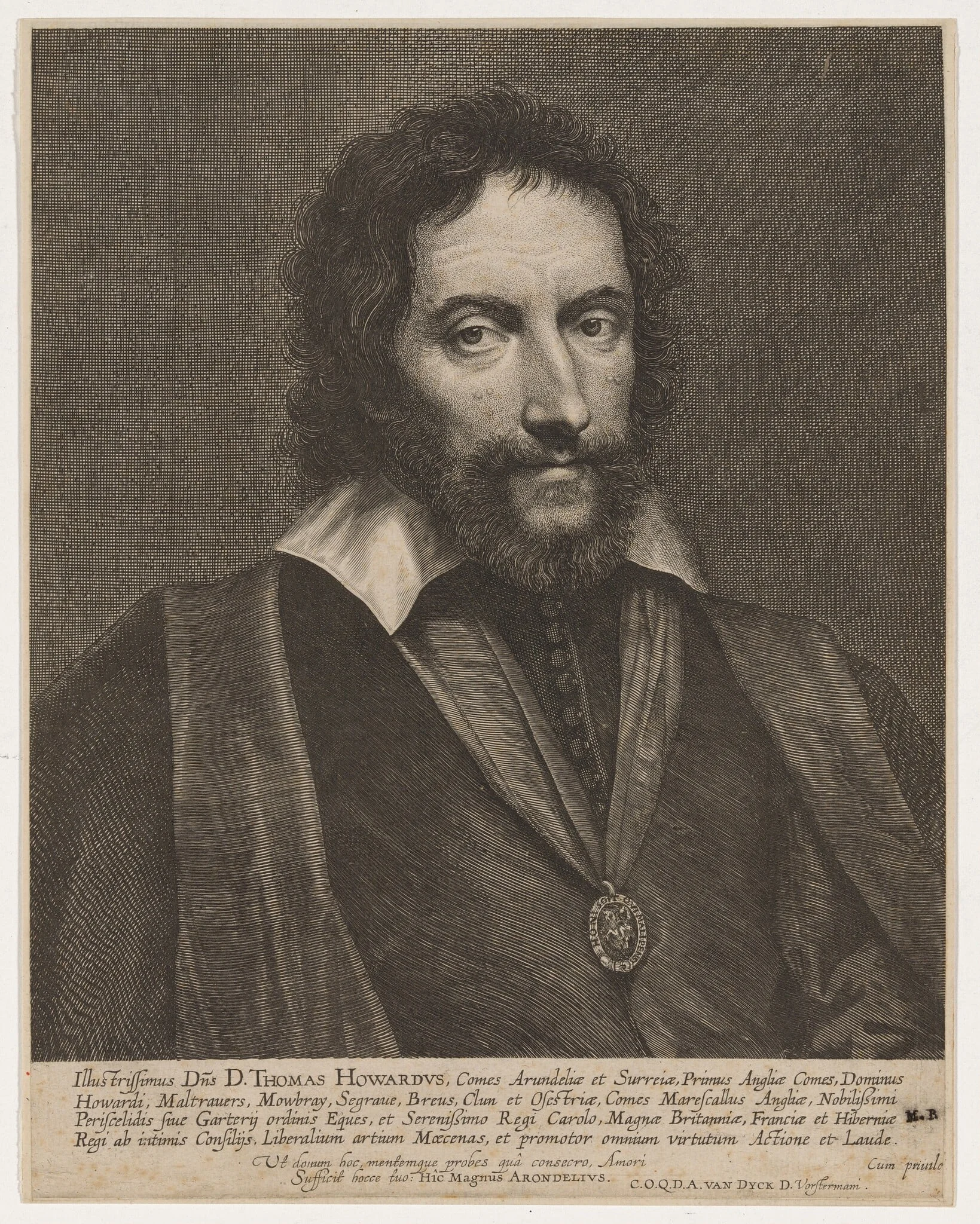 Thomas Howard, Earl of Arundel, by Lucas Emil Vorsterman, ink, 1635