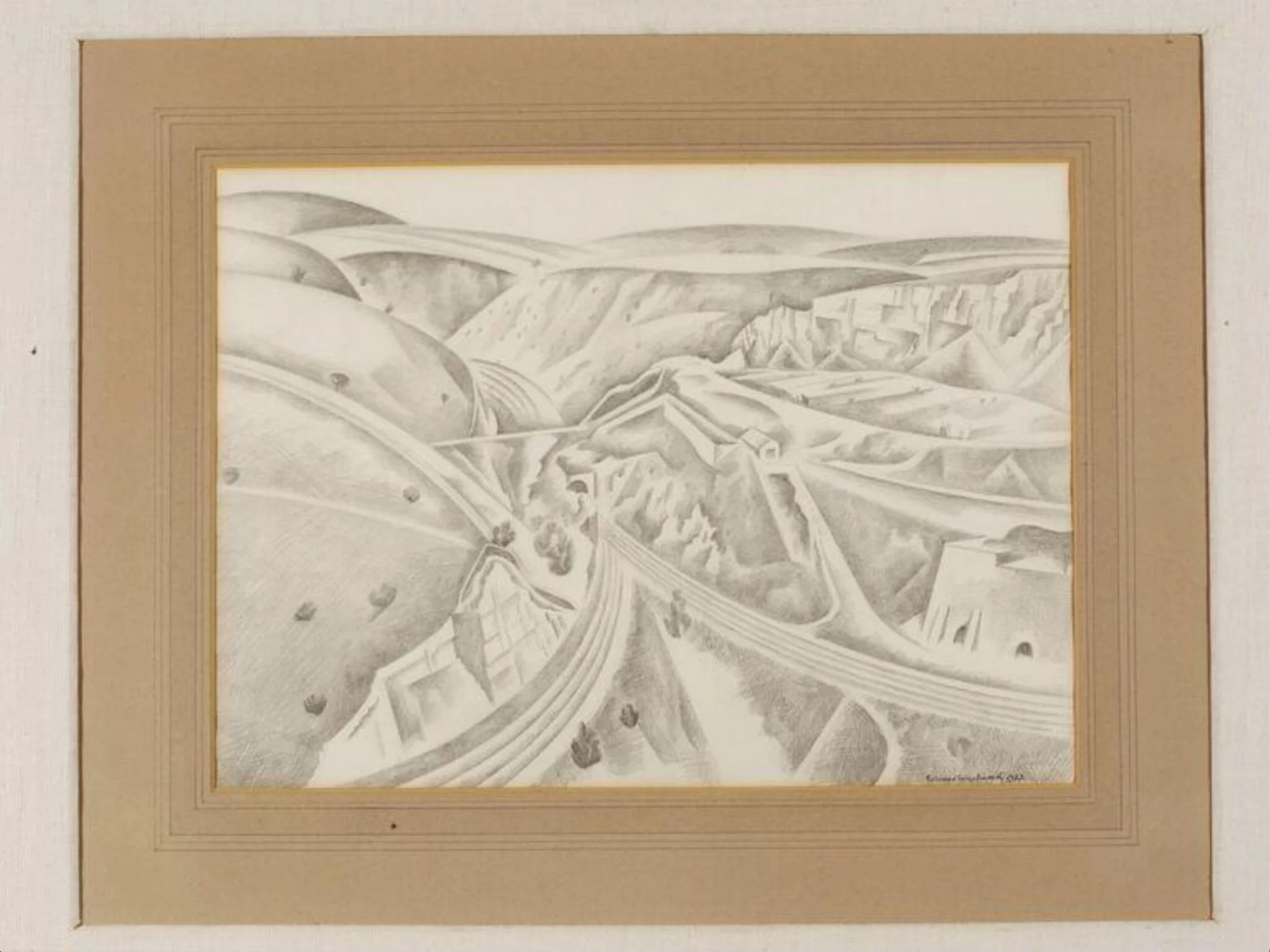 Chee Dale, Derbyshire, by Edward Wadsworth, 1922