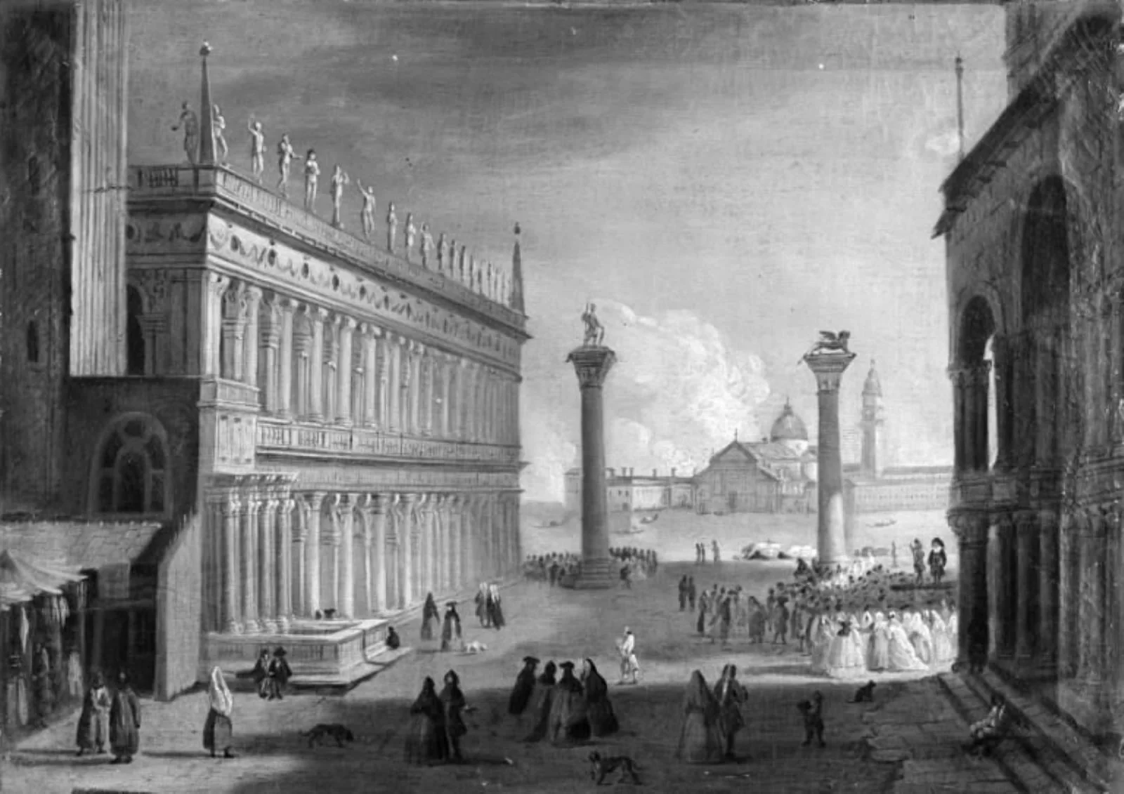 Piazettaen i Venezia, by Unknown, 1868