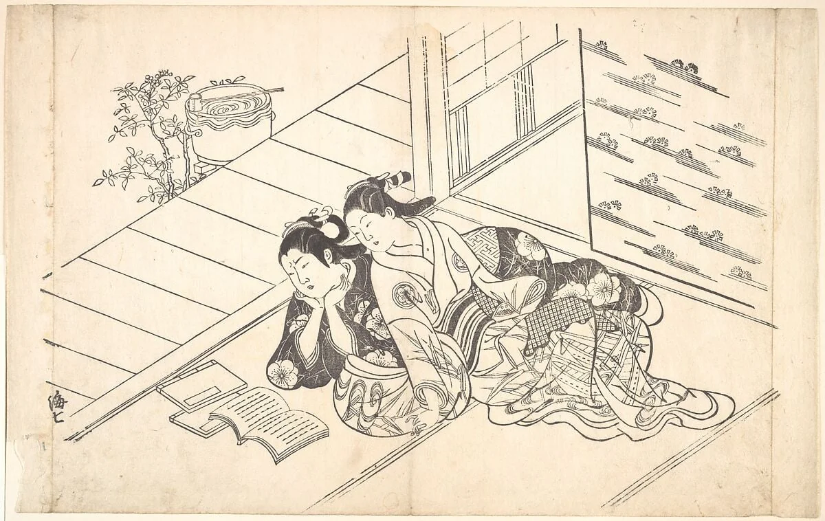 Untitled, by Nishikawa Sukenobu, ink, 1730