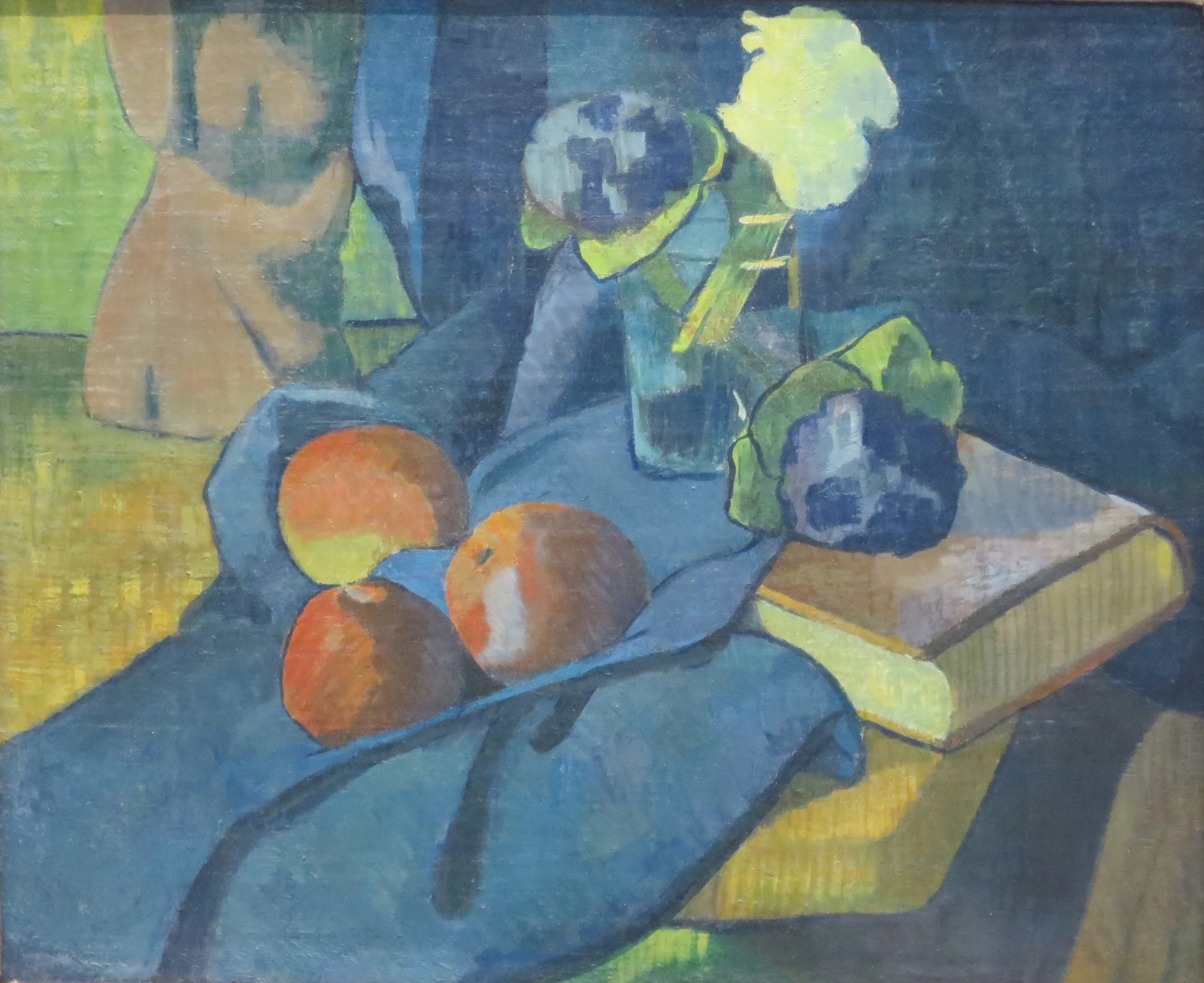 Still Life with Apples and Violets