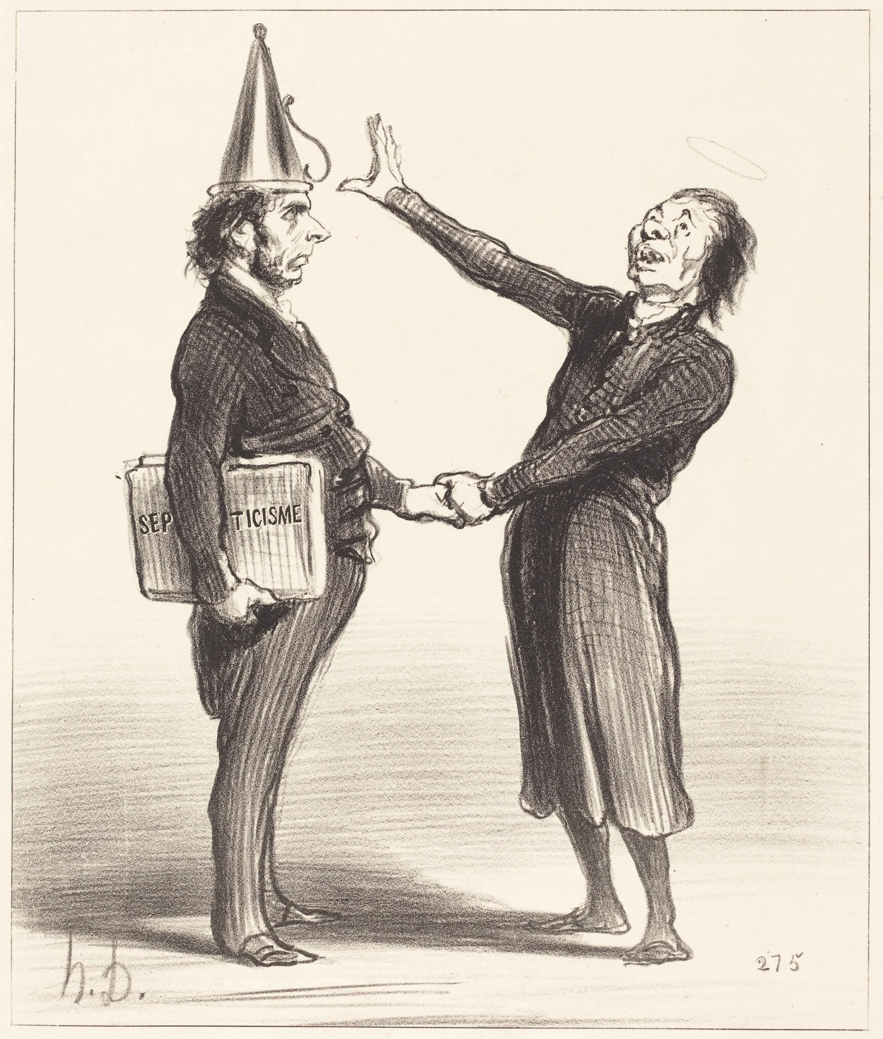 Une Alliance, by Honoré Daumier, ink, 1844