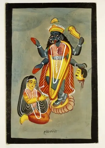 Krishna as Kali, and Radha