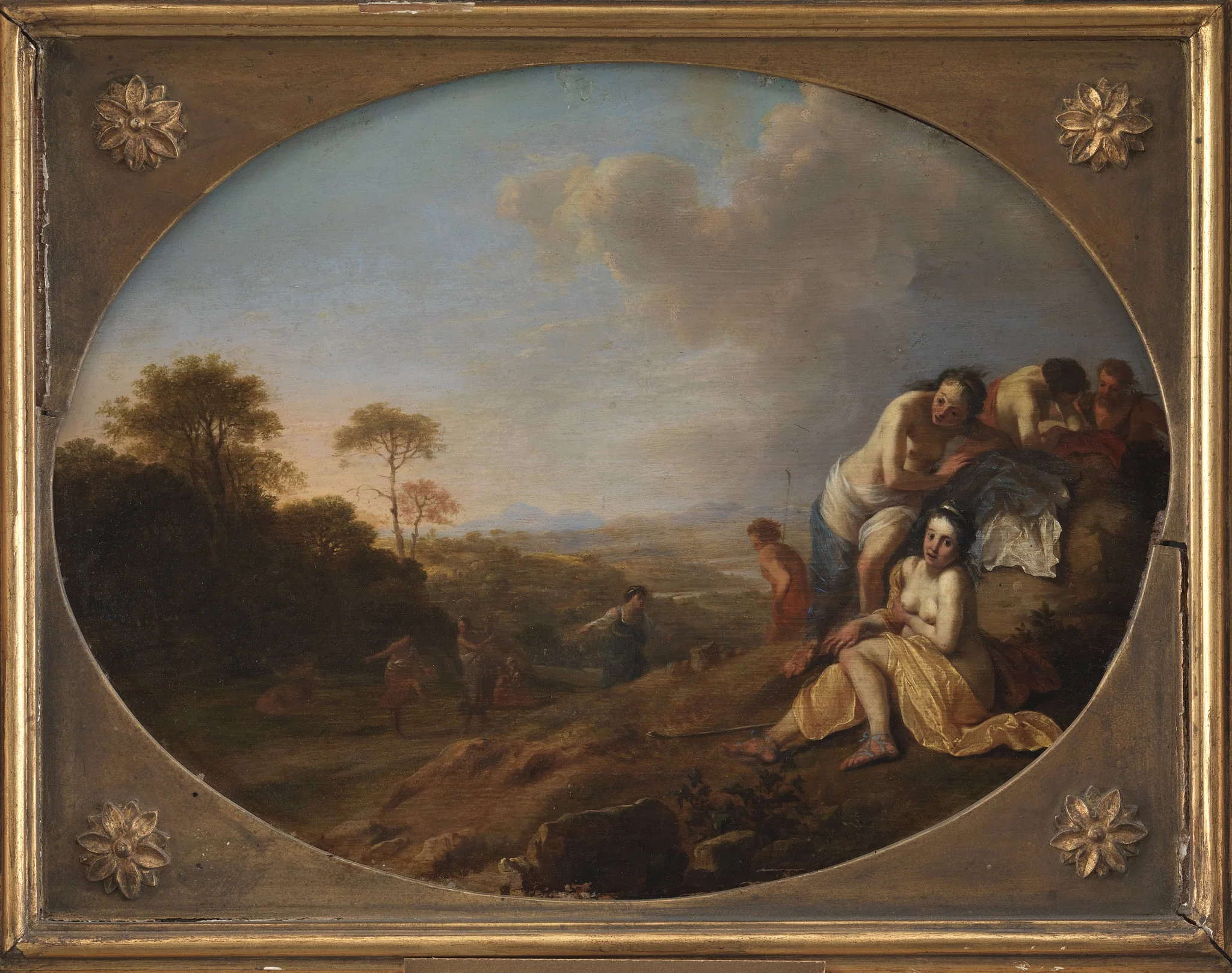 Nymphs in a Landscape, by Unknown, unspecified, 1650