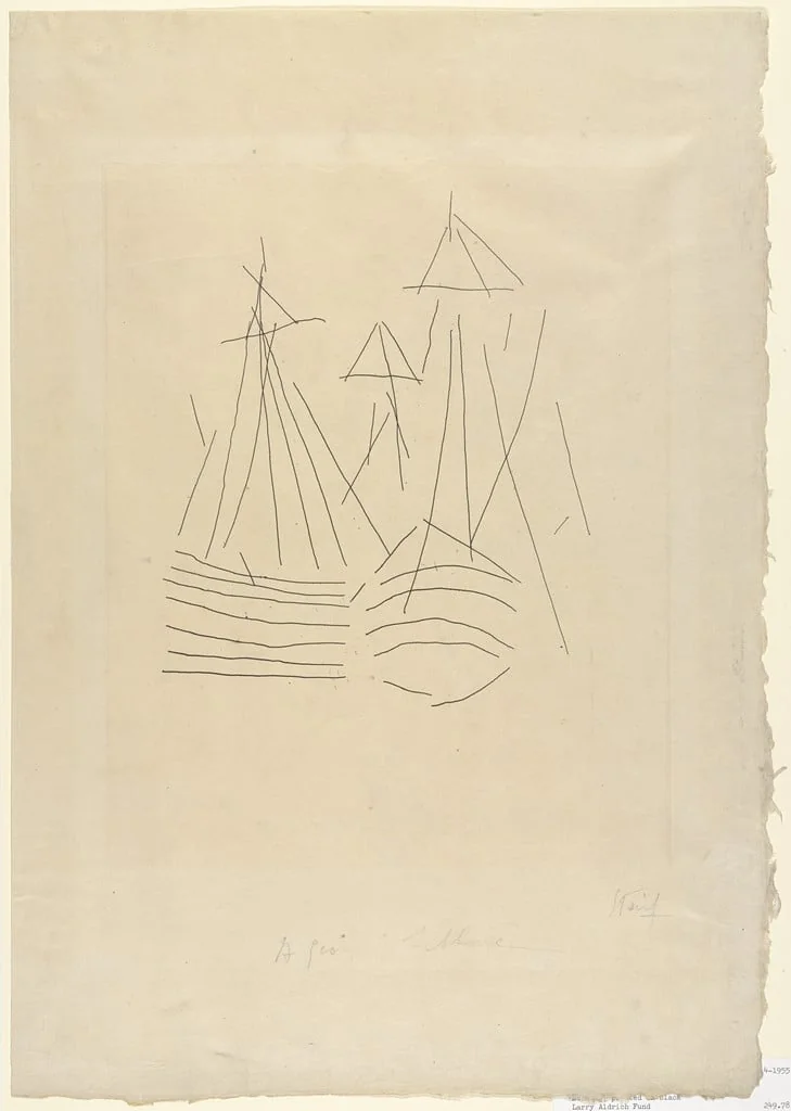 Untitled, by Nicolas de Staël, ink, 1954