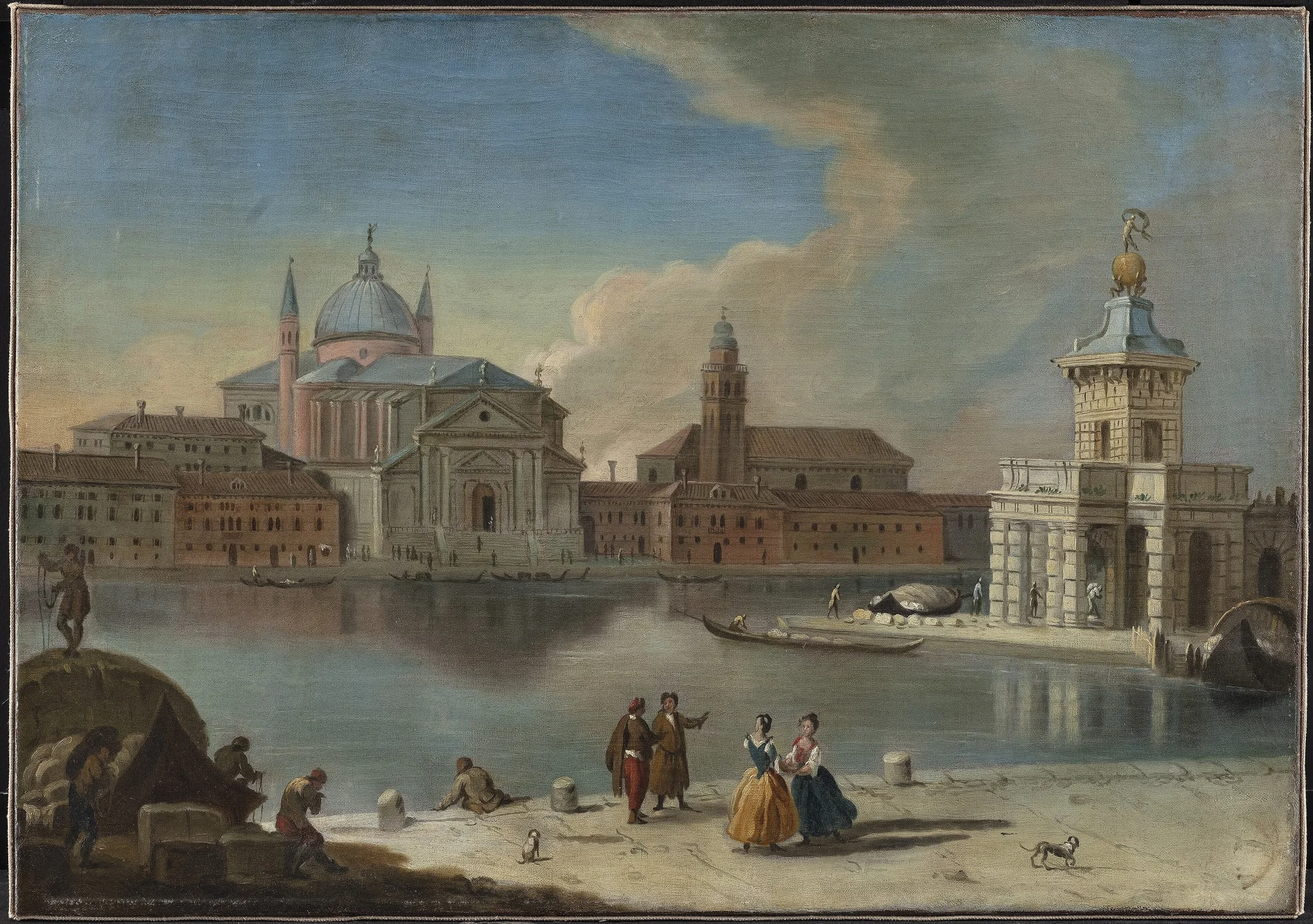 La Dogana i Venezia, by Unknown, oil, 1868