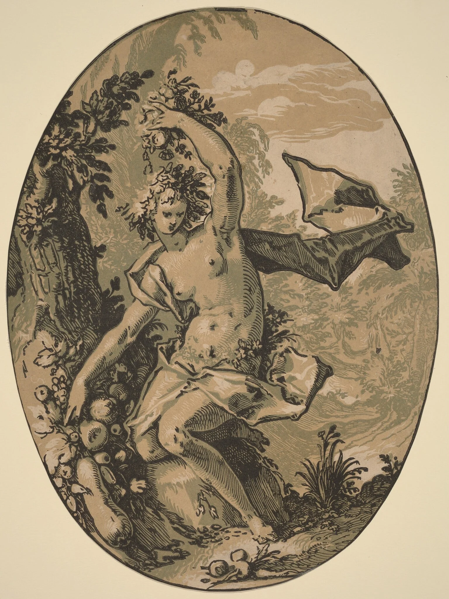 Proserpine, by Hendrik Goltzius, ink, 1589