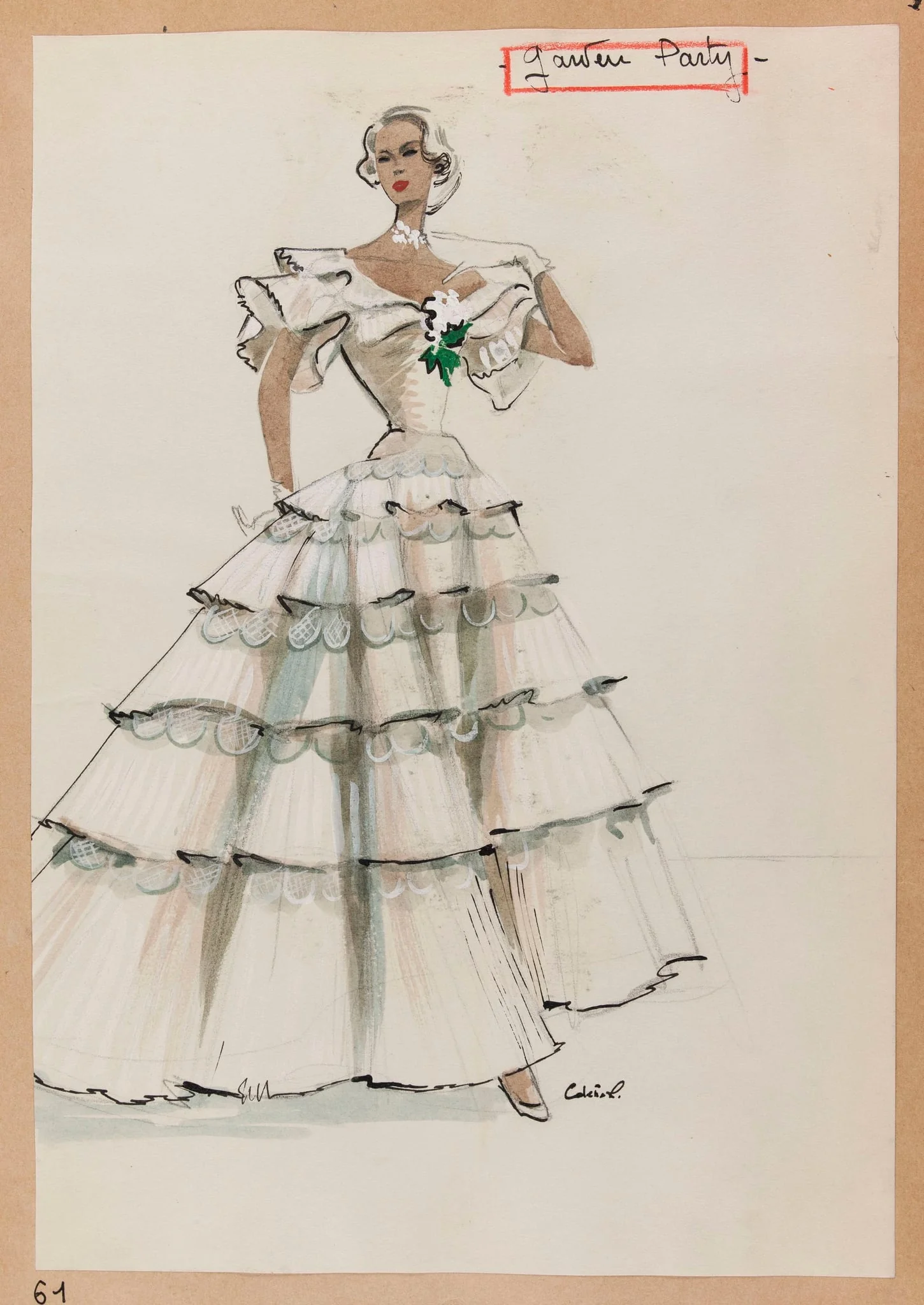 Garden party, by Carven, 1951