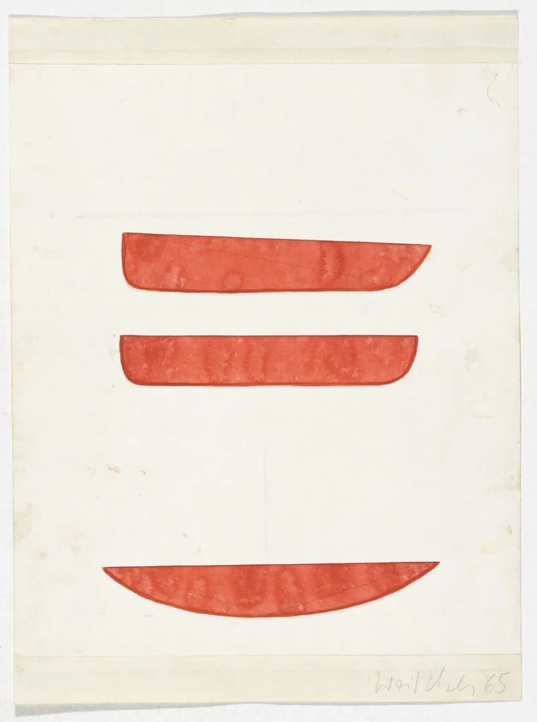 Untitled, by Franz Erhard Walther, watercolor, 1965