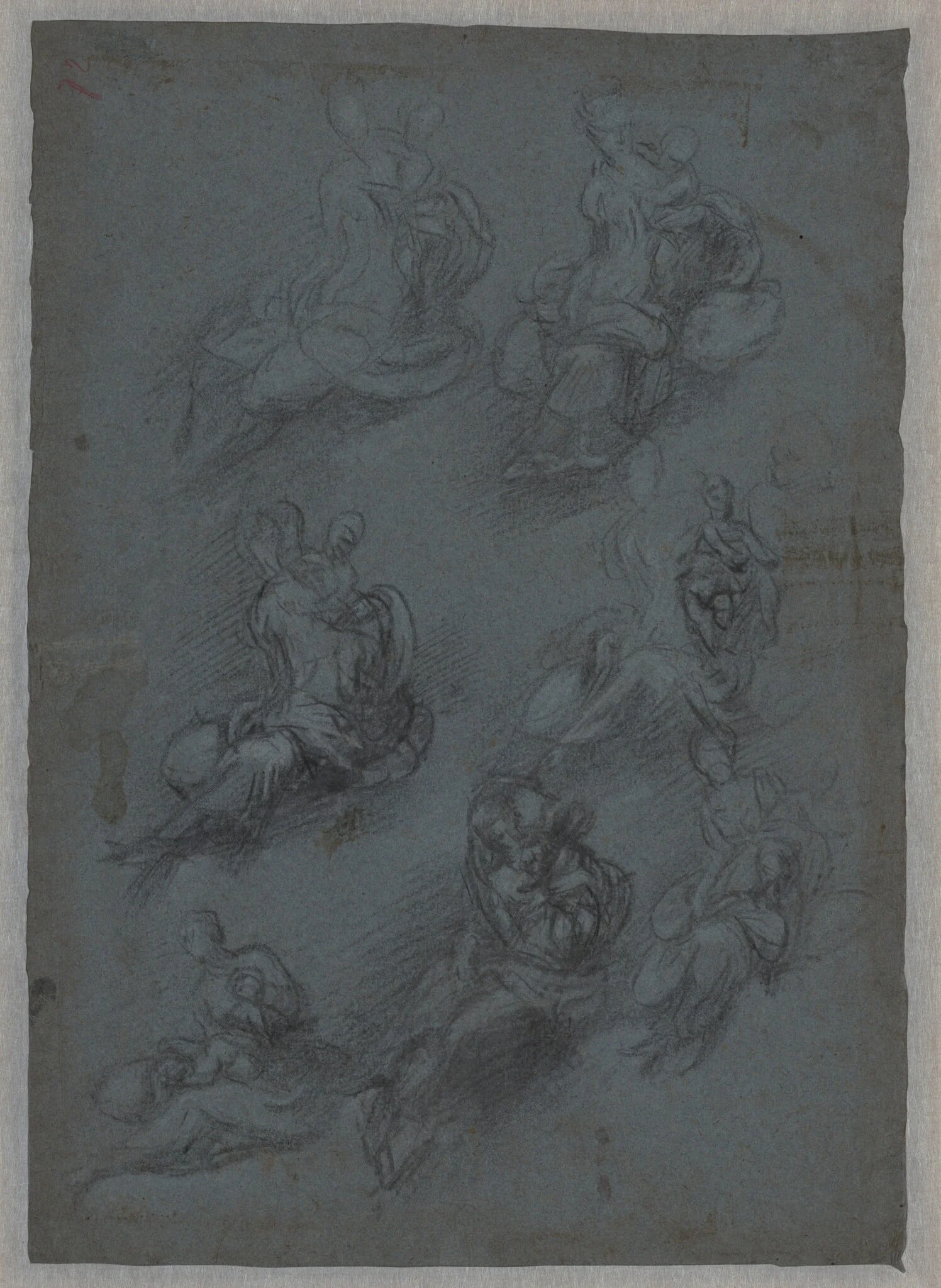 Studies for the Virgin and Child (recto)
