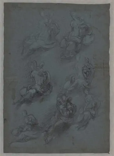 Studies for the Virgin and Child (recto)