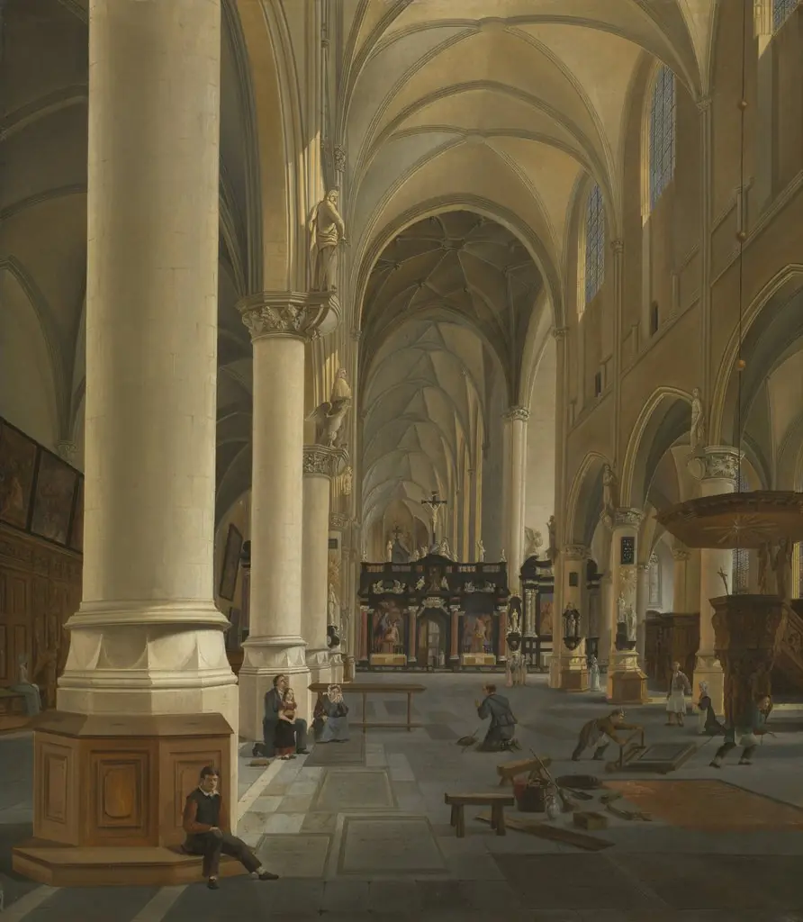 Interior of St. Paul's Church in Antwerp
