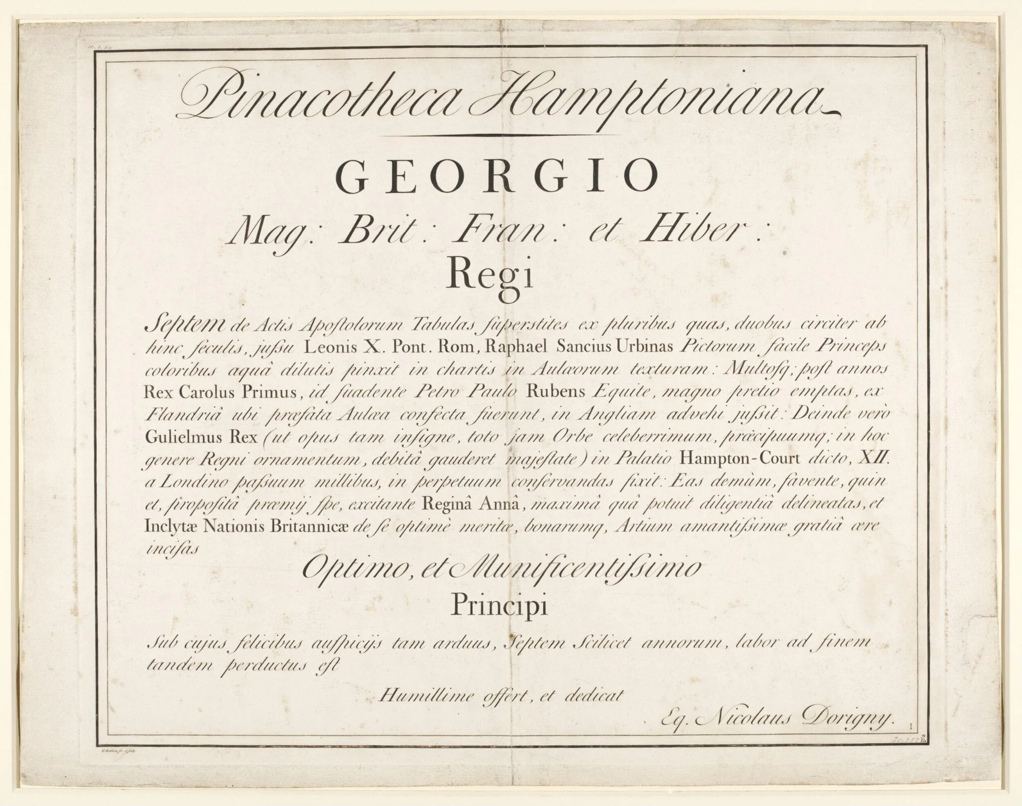 Pinacotheca Hamptoniana, by George Bickham, 1719