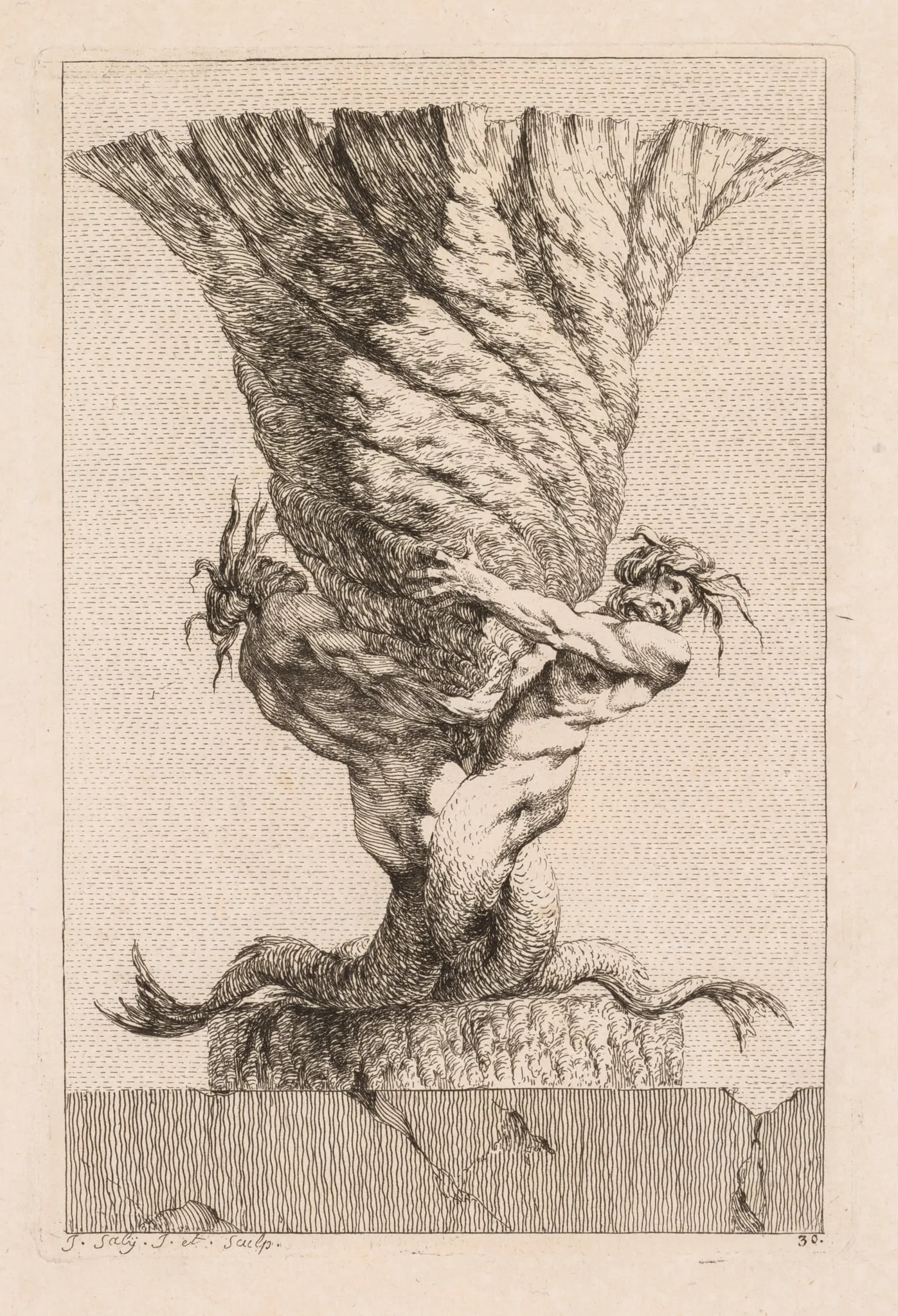 Suite of Vases:  Plate 30, by Jacques François Saly, 1746